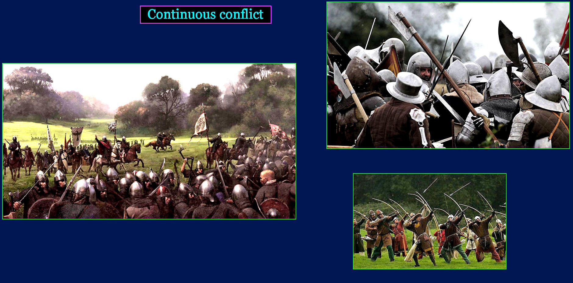 Medieval wars and conflicts. 1500